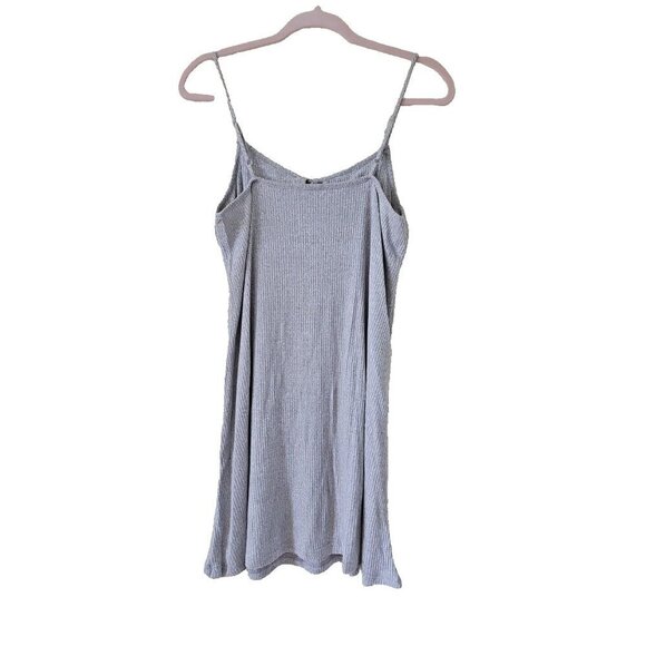 Anthropologie Maronie  Sundress Womens M Gray Ruffled Top Spaghetti Straps Short - Picture 4 of 12